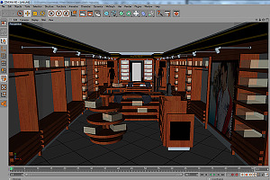 Clothing Store Interior Render Ready