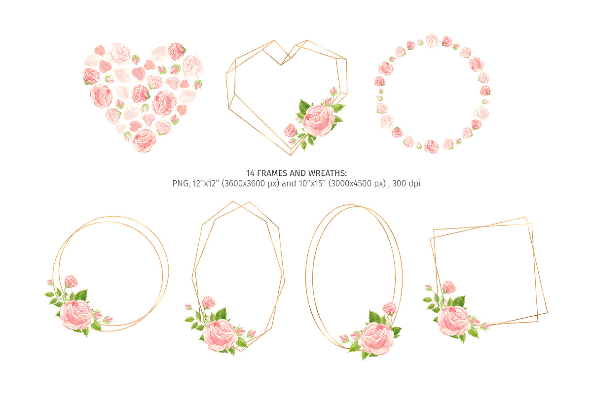 Watercolor pink and red roses, an Illustration by Valin Malin (Photo 4 of 16)