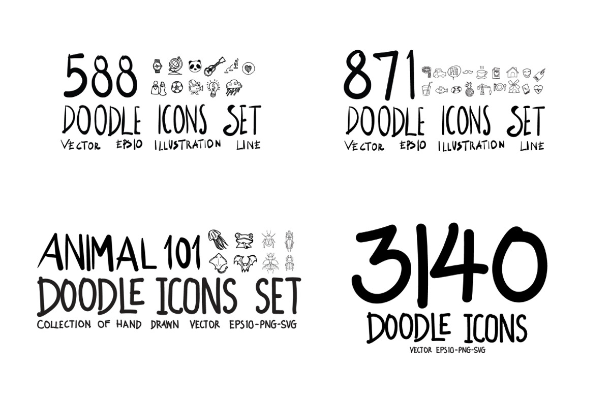 4700 Hand Drawn doodle Icons, an Outline Icon by TKDoodle (Photo 2 of 64)