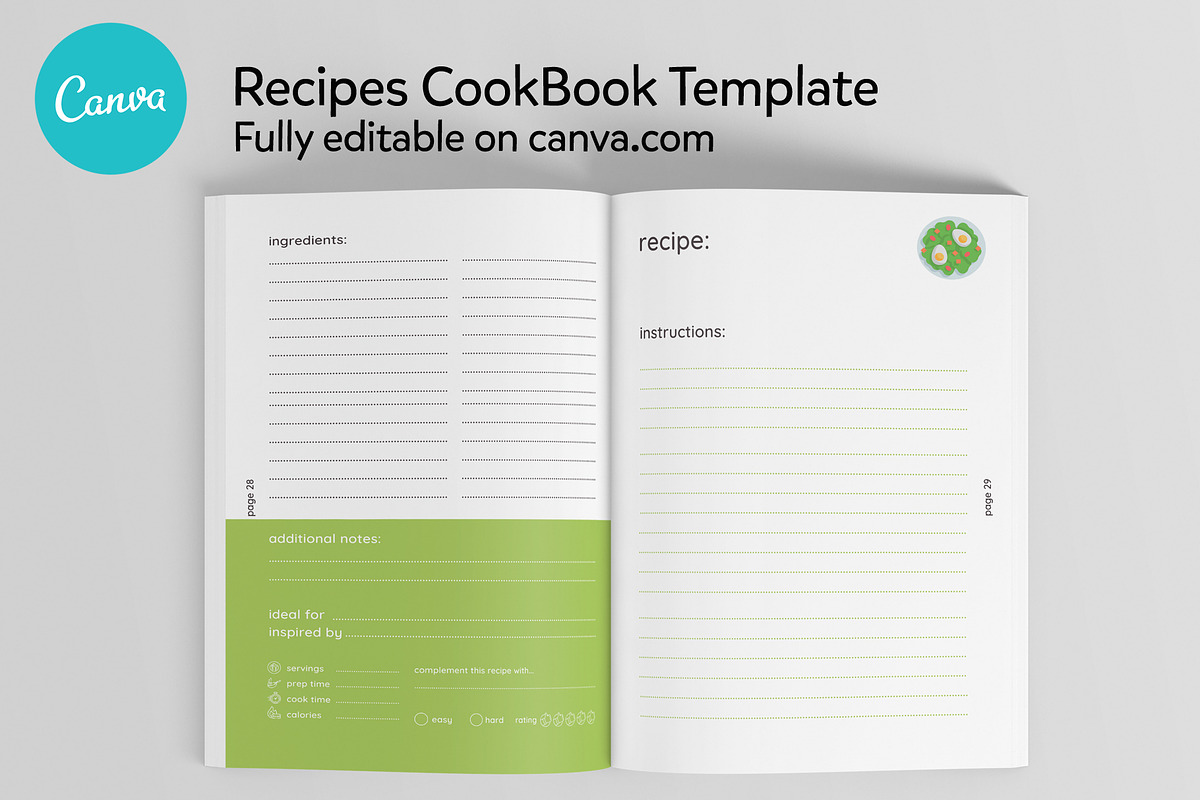 Recipes Book Canva A4 Template, a Magazine Template by DeLaGranSiete (Photo 10 of 13)