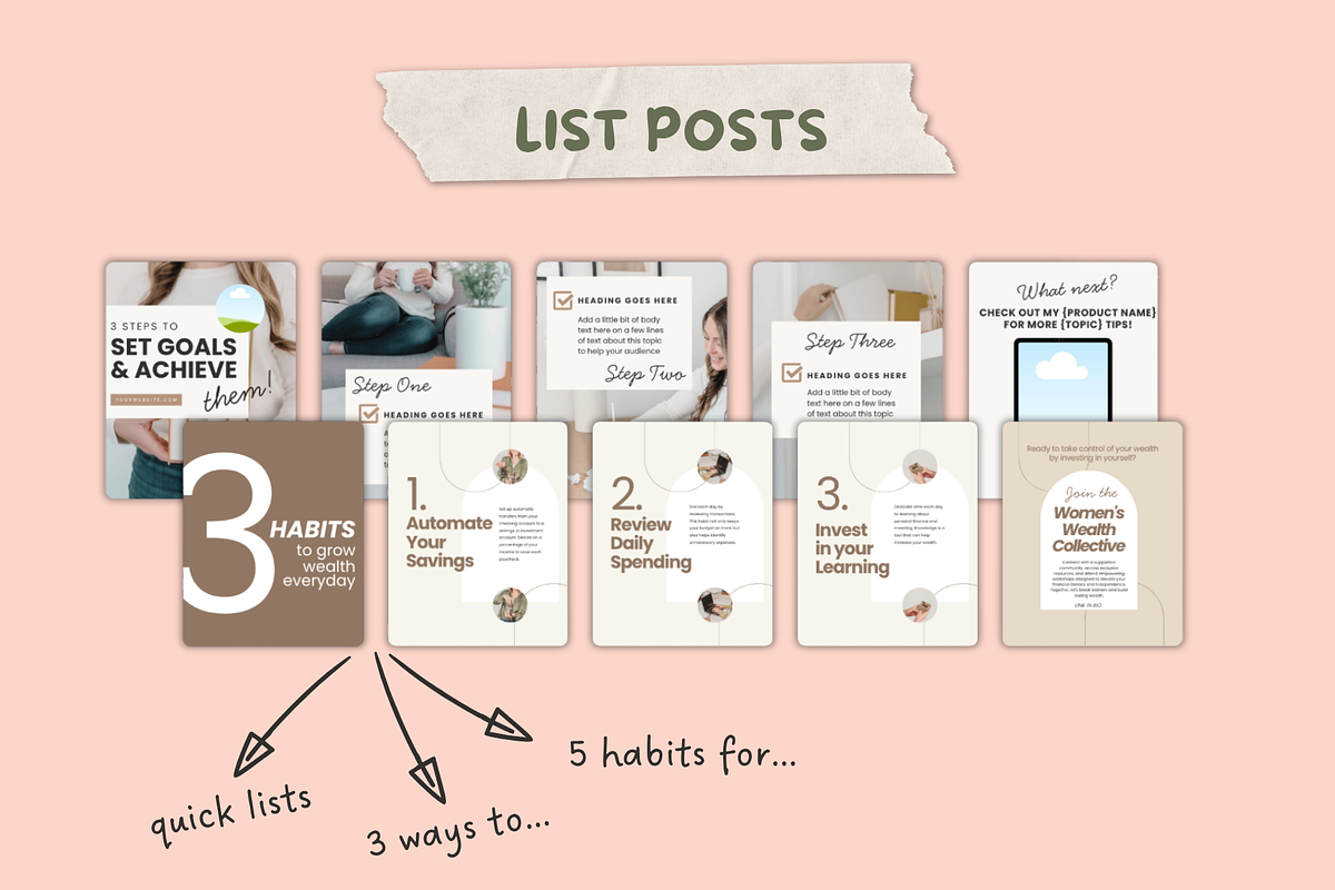54 Instagram Carousel Templates, a Social Media Template by Ivory Mix (Photo 5 of 13)