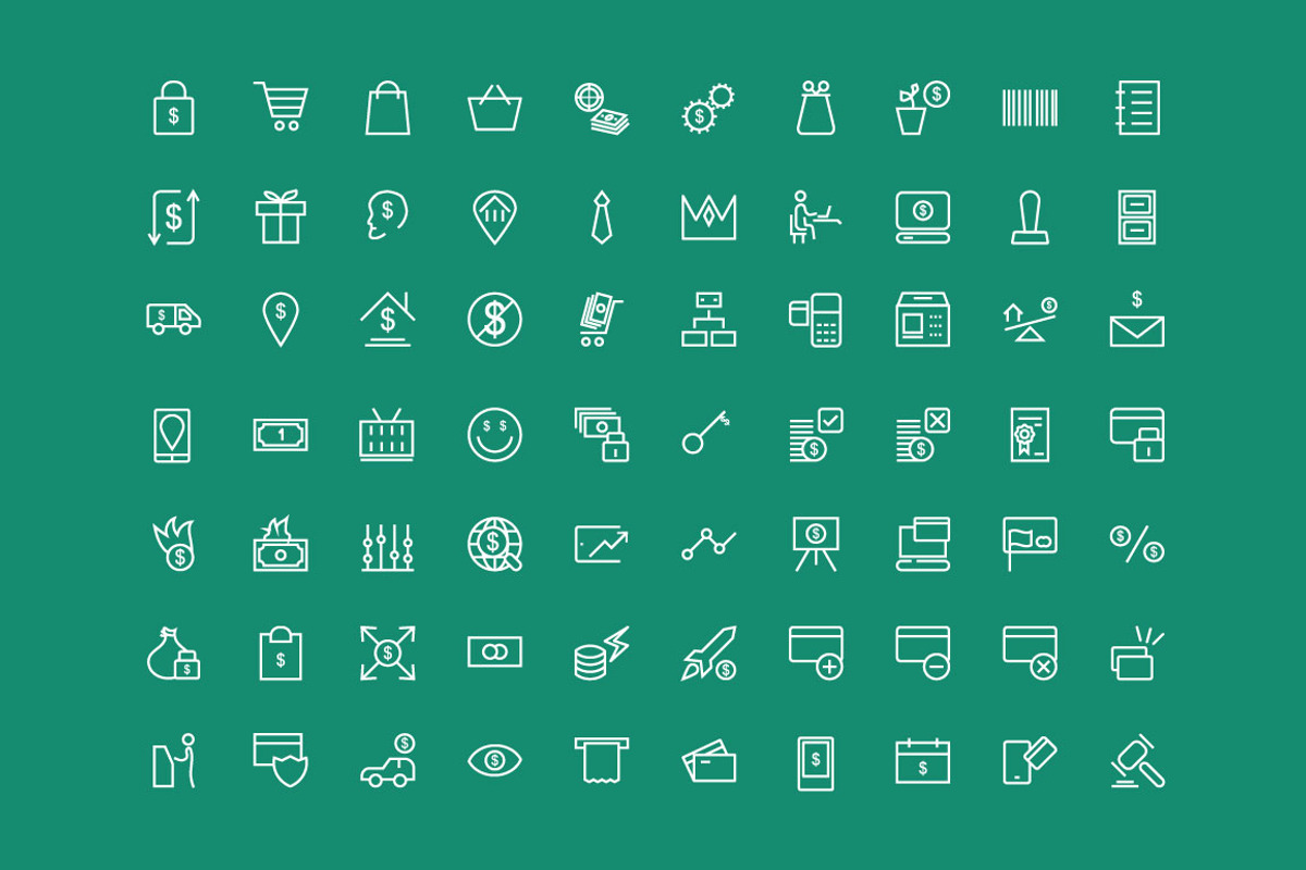100+ Money Vector Line Icons preview 2