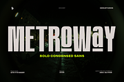 Metroway | Bold Condensed Sans, a Sans Serif Font by Denustudios (Thumbnail 1 of 12)