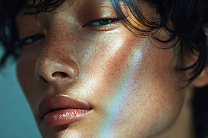 Creative portrait woman showcasing unique features and vibrant lighting, a Person Photo by OSORIOartist