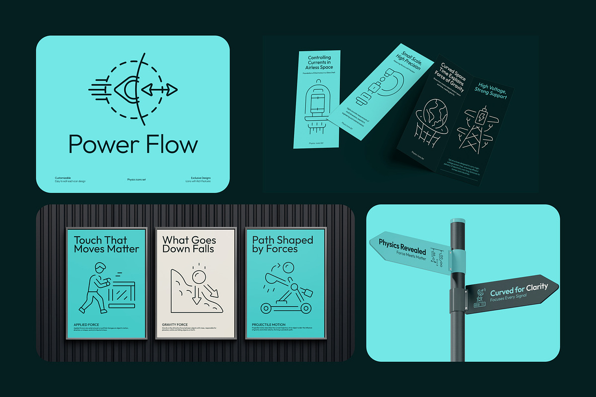 Physics Icon Art Set, an Outline Icon by Prosymbols (Photo 4 of 8)