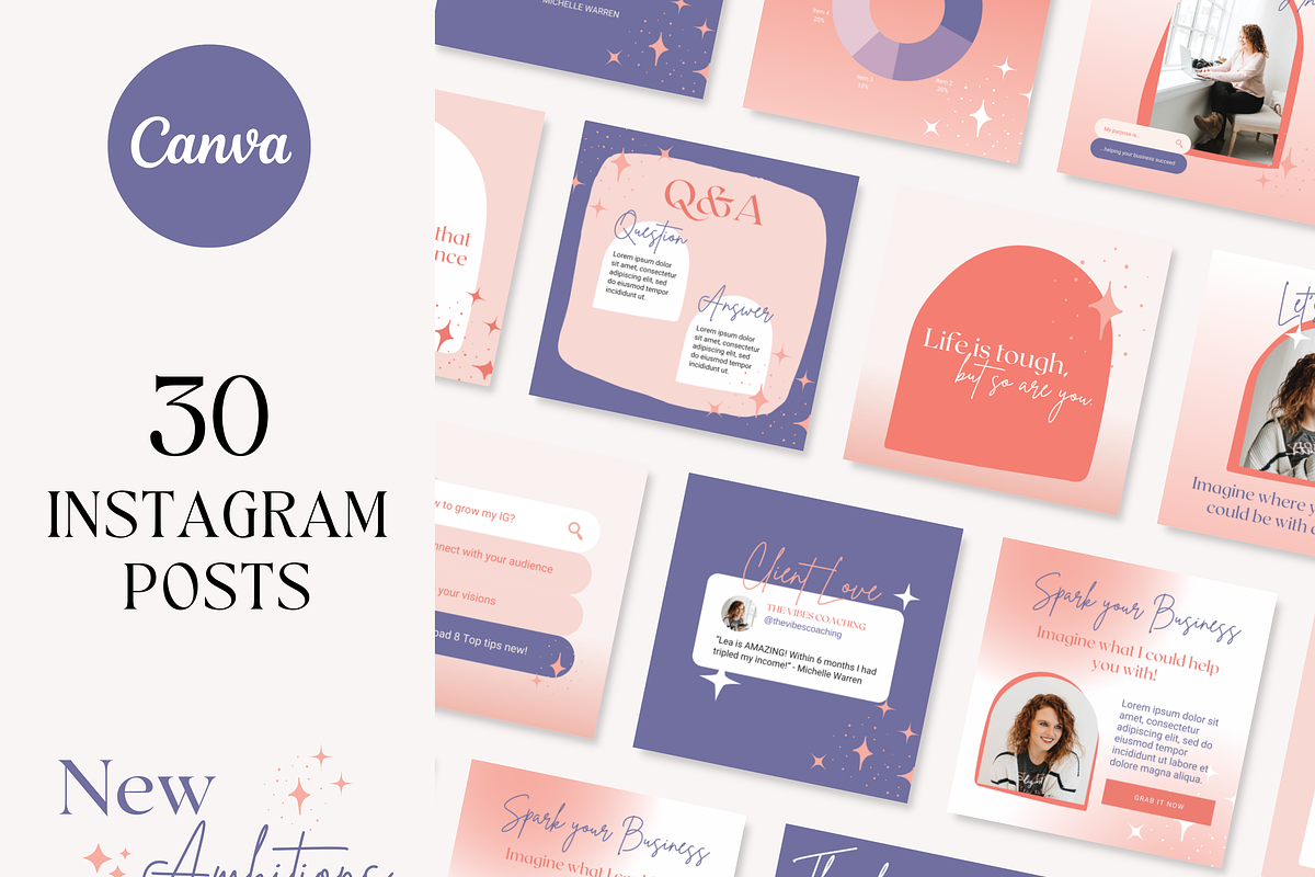 Instagram Post Template Bold Canva, a Social Media Template by HerstedHertz (Photo 1 of 9)