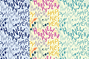 New Year and Xmas lettering patterns, a Pattern Graphic by Marina Zabrodina (Thumbnail 2 of 3)