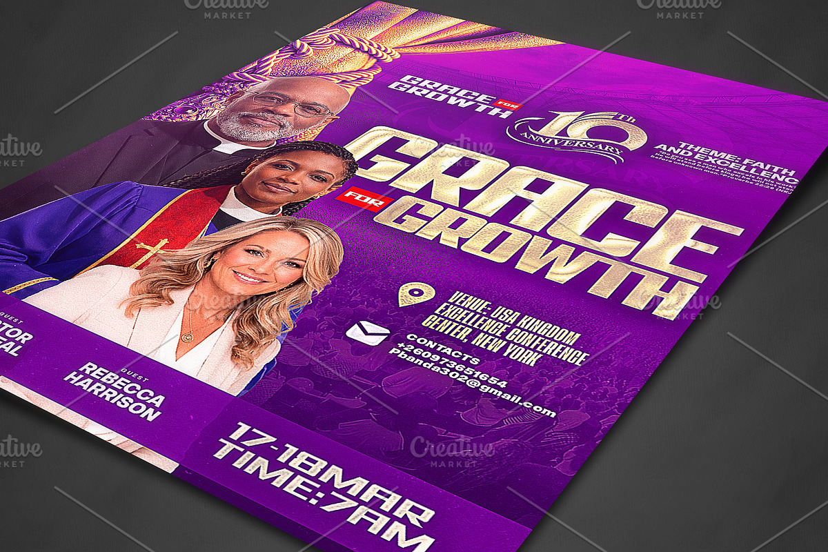 10th Anniversary Church Poster Templ, a Social Media Template by church flyer templates (Photo 3 of 9)