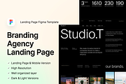 Branding Agency Landing Page - Figma, a Wireframe Template by KoneWeb (Thumbnail 1 of 2)