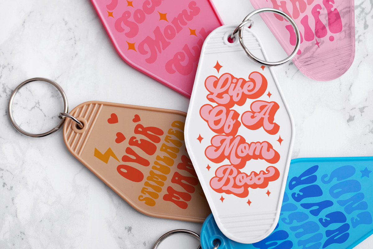 Mom Motel Keychain SVG Bundle, an Illustration by Freeling Design House (Photo 2 of 3)