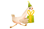 Green Birthday Goose Clipart Set, an Animal Illustration by the_myro (Thumbnail 9 of 10)