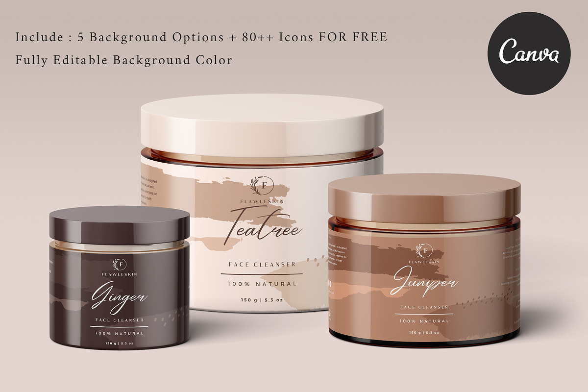Canva Product Label Bundle Set LA009, a Stationery Template by Draca Design Co (Photo 3 of 5)