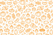 Pumpkins Seamless Patterns, a Pattern Graphic by AllNikArt (Thumbnail 3 of 6)