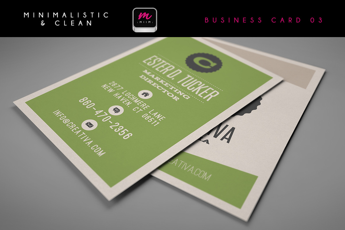 Clean Business Card Template 03, a Business Card Template by MIIM (Photo 1 of 4)