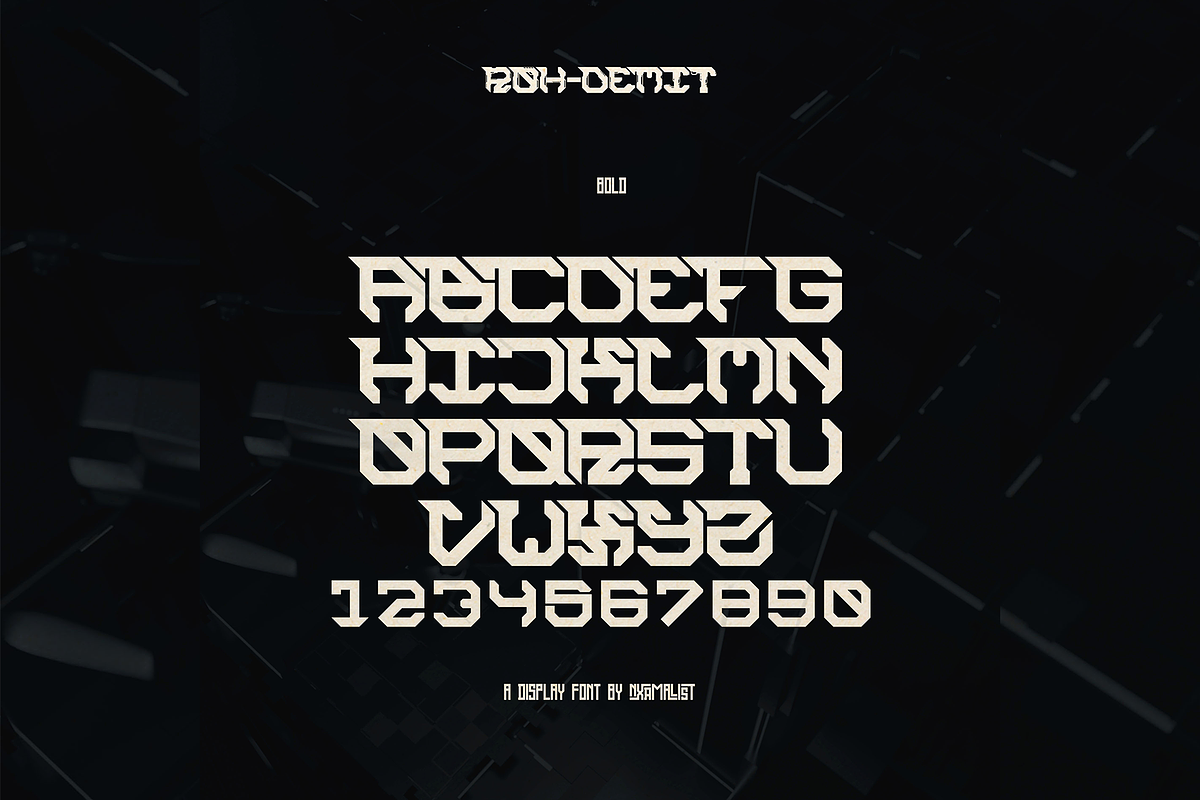 ROH-DEMIT Typeface // Display Font, a Font by NXRMALIST (Photo 3 of 6)