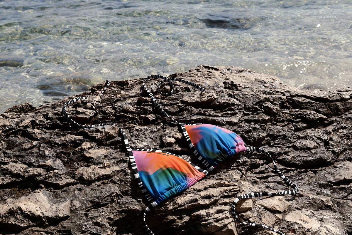 Bikini Mockup Set (outdoor), a Shirt Mockup by creatsy5 (Photo 6 of 9)