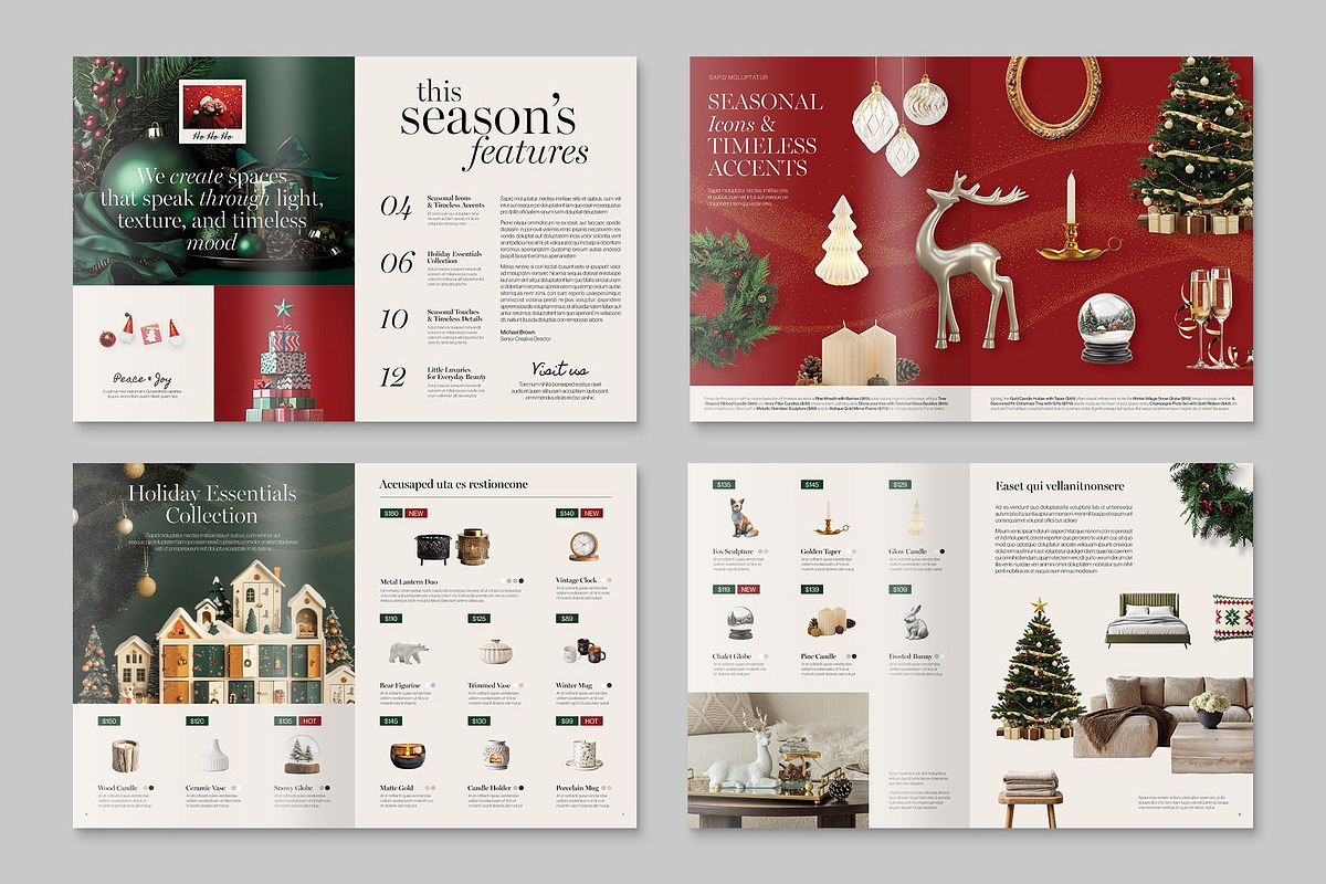Christmas Catalog Template, a Brochure Template by BrandPacks (Photo 4 of 6)