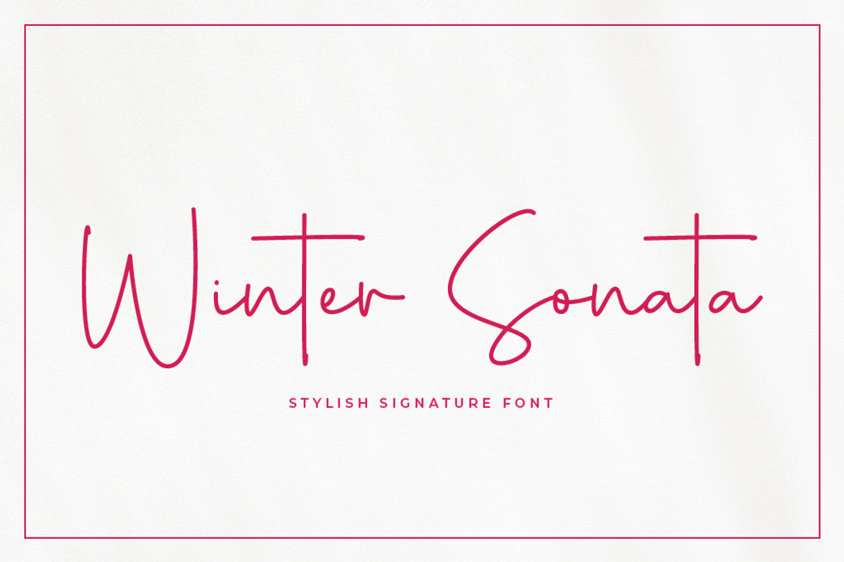 Winter Sonata Font, a Script Font by Cherryline Master (Photo 1 of 8)