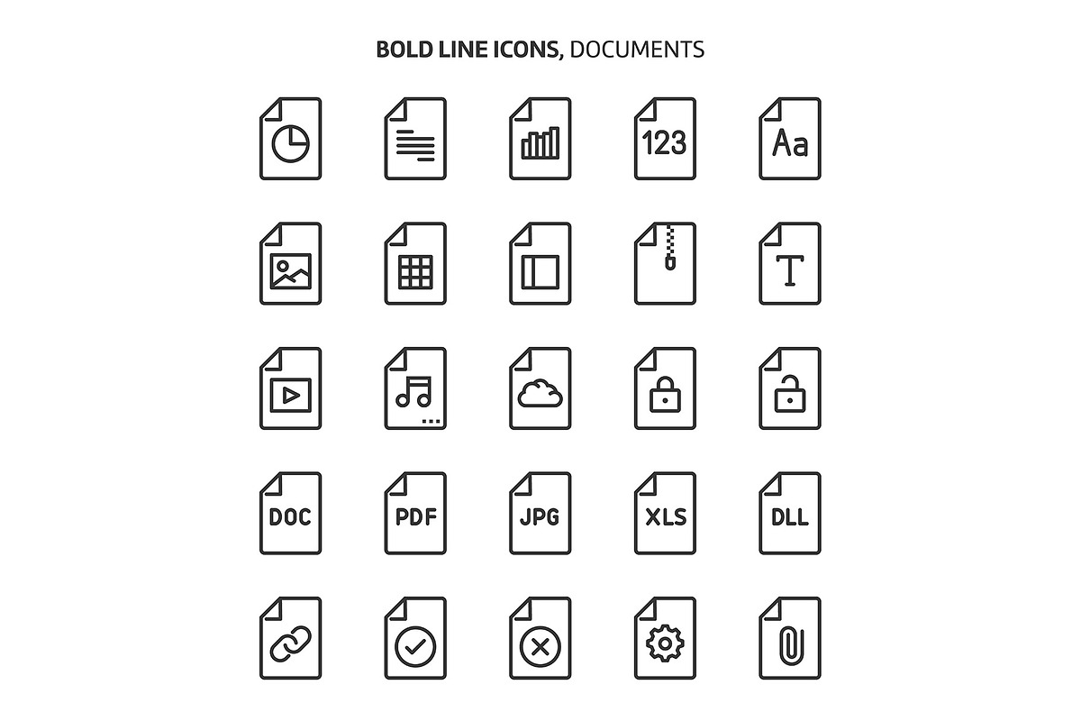 Bold Line Icons, an Outline Icon by Howcolour (Photo 103 of 151)