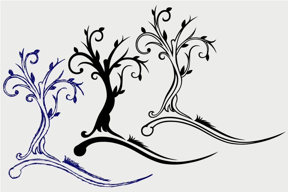 Abstract trees 3, an Outline Icon by LineworkStock