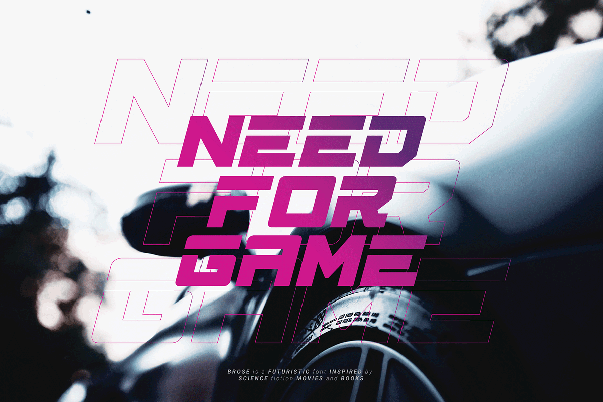 Brose - Futuristic Font, a Sans Serif Font by Linecreative (Photo 4 of 8)