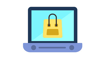 Shopping Online Flat Icon, an Icon by Pexelpy