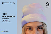 Beanie Mockup Set, a Hat Mockup by Freeman Studio (Thumbnail 6 of 15)
