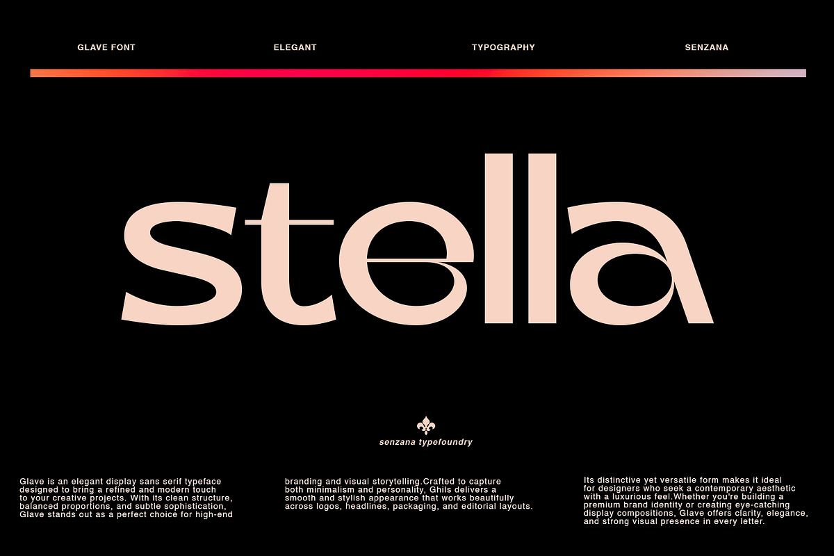 Glave, a Sans Serif Font by senzana (Photo 2 of 10)