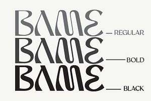 BAME Display Typeface