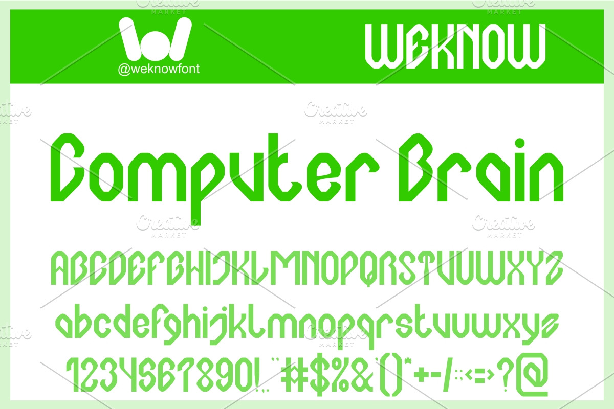 Computer Brain font, a Blackletter Font by weknow (Photo 1 of 8)