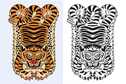 Tibetan Tiger Rug. Tattoo., an Animal Illustration by Moloko88 (Thumbnail 2 of 2)