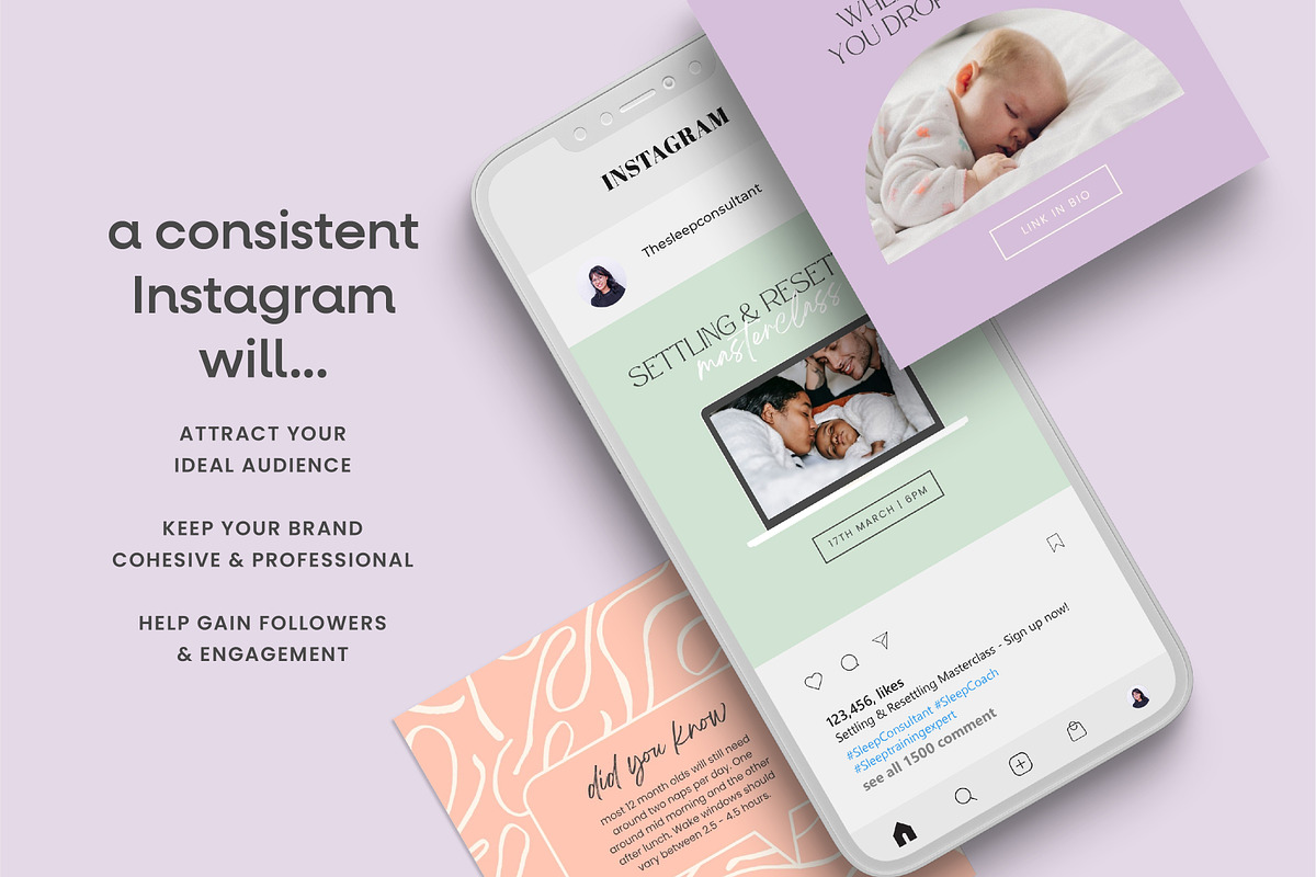Sleep Consultant Instagram Bundle, a Social Media Template by Templatez.Co (Photo 7 of 8)