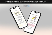 Birthday Dinner Invitation Canva PDF, an Invitation Template by Snapybiz (Thumbnail 1 of 12)