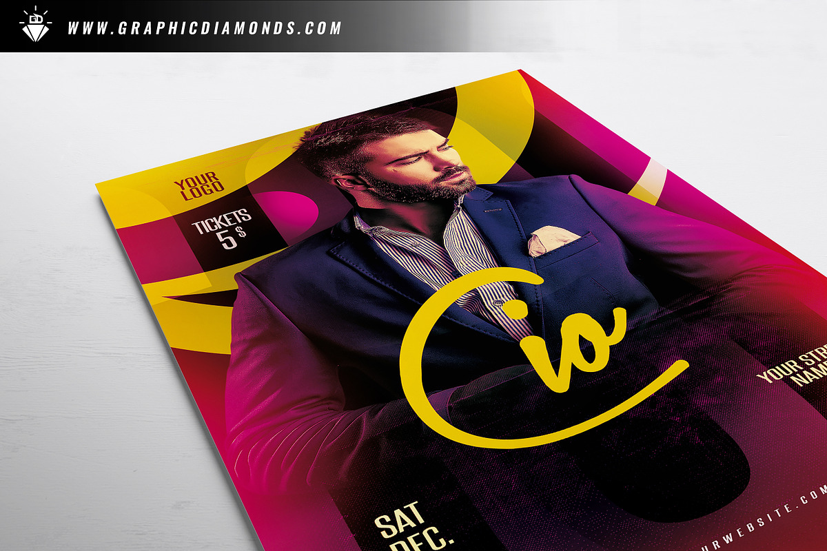 Guest Dj Flyer PSD Template, a Flyer Template by GraphicDiamonds (Photo 4 of 6)