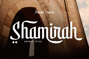 Shamirah - Arabic Style, a Script Font by Arterfak Project