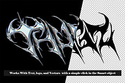 Chrome Metal Text Effect PSD, a Brushes & More by one-touch (Thumbnail 2 of 2)