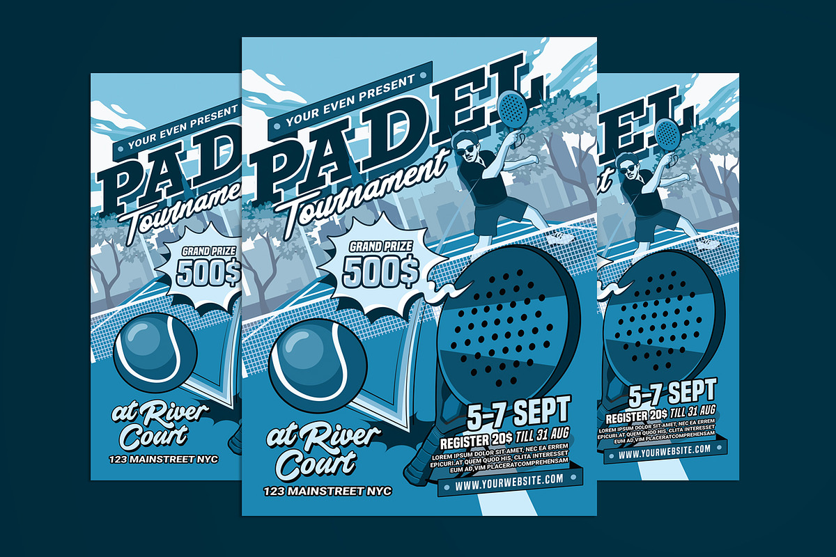 Padel Tournament Flyer, a Flyer Template by Muhamad Iqbal hidayat (Photo 1 of 4)