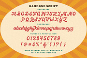 Ramdone - Retro Script, a Script Font by Letterhend Studio (Thumbnail 9 of 12)