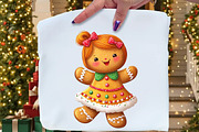 Christmas Gingerbread Clipart, an Illustration by Craft Nest (Thumbnail 8 of 10)
