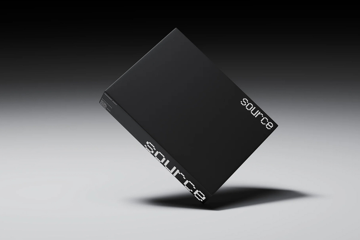 Box Corner Front View Mockup, a Packaging Mockup by TRANSPARENT SOURCE