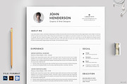 Clean Resume/CV, a Resume Template by Pixavics (Thumbnail 1 of 3)