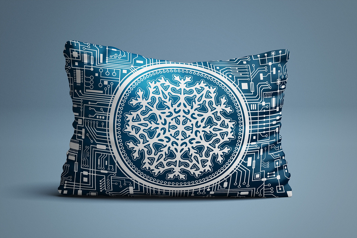 IT Christmas card with snowflake, a Technology Illustration by MSA-Graphics (Photo 5 of 5)