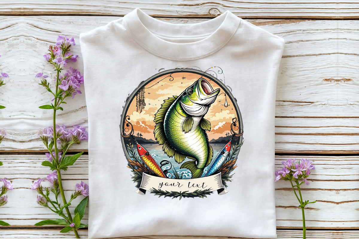 Bass Fishing PNG, an Illustration by DreamCafeArt (Photo 3 of 7)