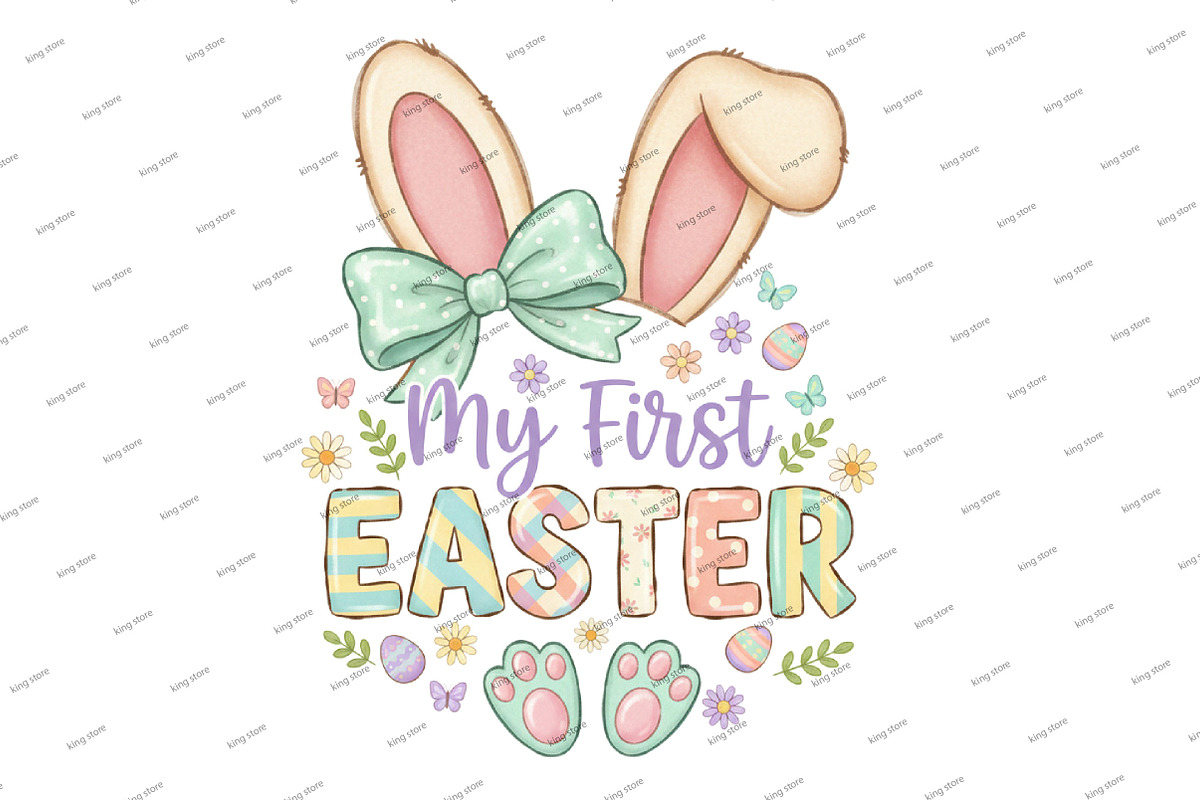 My First Easter Bunny Sublimation, an Illustration by Designking (Photo 2 of 6)