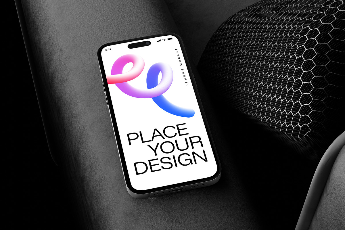 iPhone 16 Mockup, an iPhone Mockup by SLAB! Design (Photo 3 of 6)