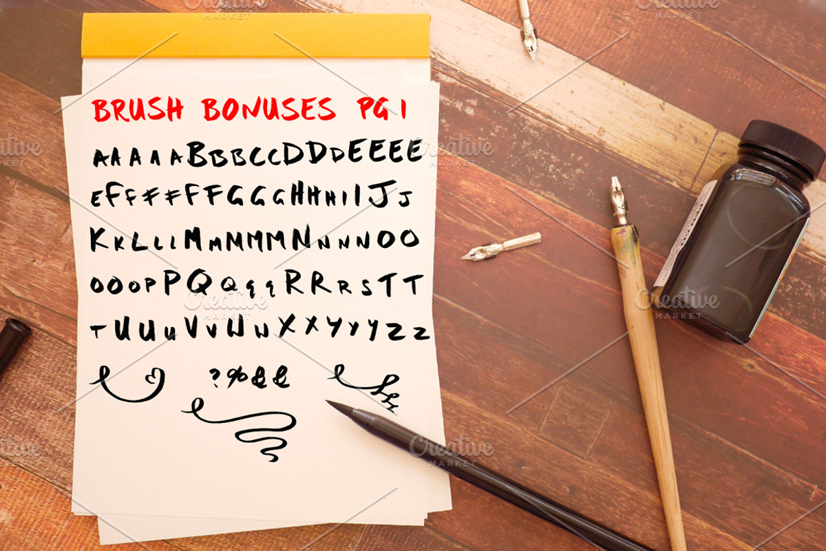 Bold Brush Handlettered Alphabet Set, a Brush Add-On by Violet LeBeaux (Photo 3 of 5)