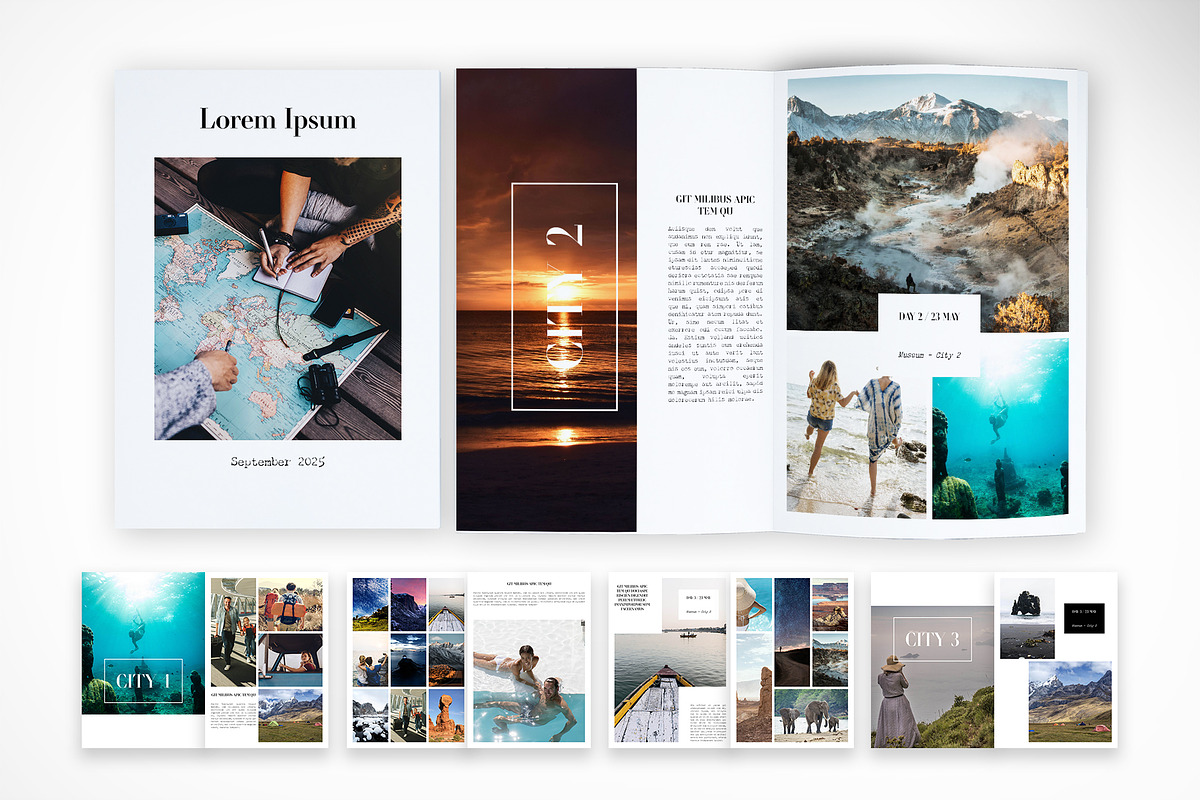 Travel Itinerary Brochure Template