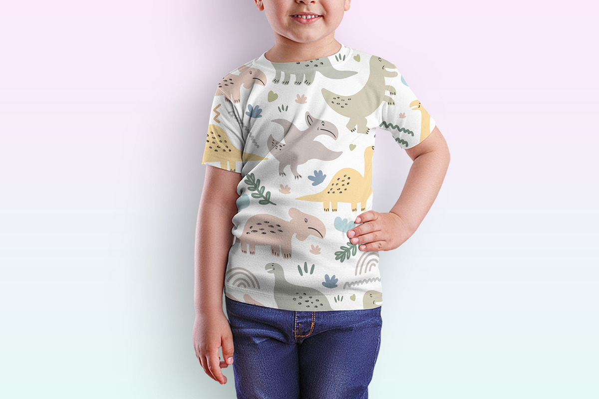 Dinosaur Seamless Pattern, a Pattern Graphic by Digital Studio (Photo 3 of 7)