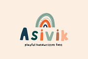 Handwritten cutout font ASIVIK, a Font by Ashiya Pixel (Thumbnail 1 of 11)