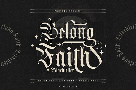 Belong Faith Typeface, a Blackletter Font by alit design